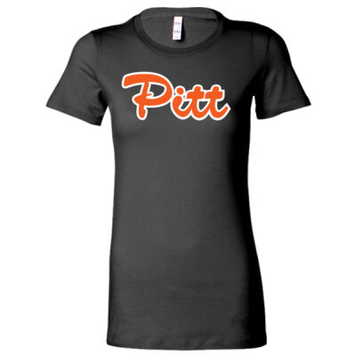 Org/Wht Pitt Script - Juniors' Fit The Favorite Tee Thumbnail