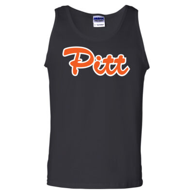 Org/Wht Script Pitt - Ultra Cotton™ Tank Top Thumbnail